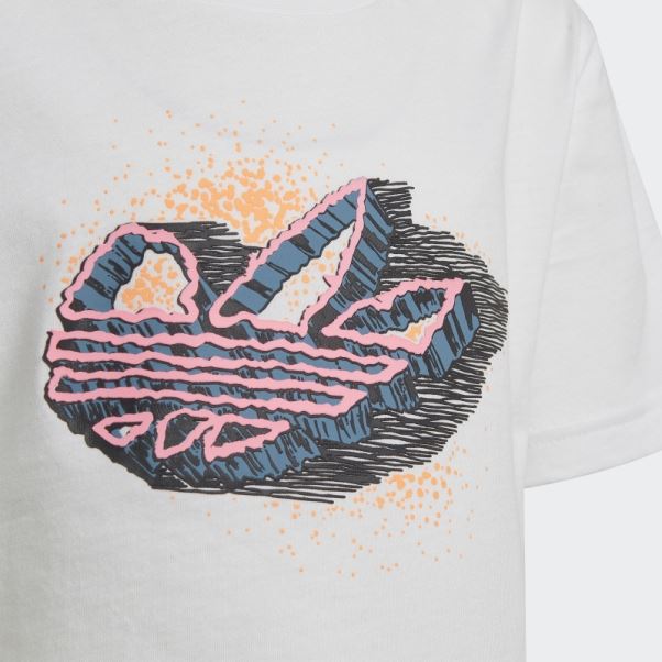 T-shirt Graphique Adidas Blanc