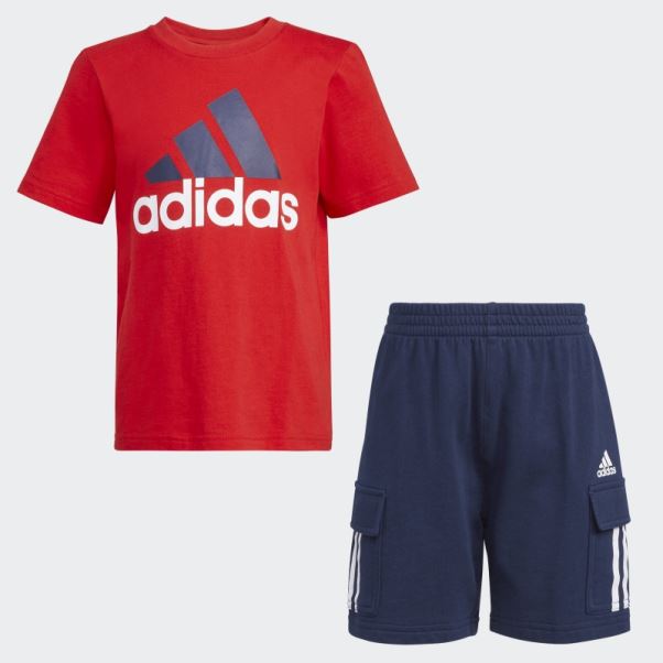 Ensemble T-shirt écarlate Et Short Cargo Adidas