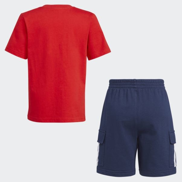 Ensemble T-shirt écarlate Et Short Cargo Adidas