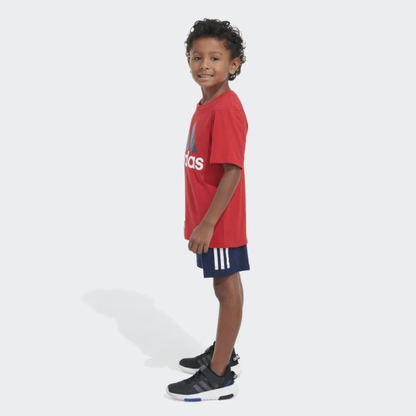 Ensemble T-shirt écarlate Et Short Cargo Adidas
