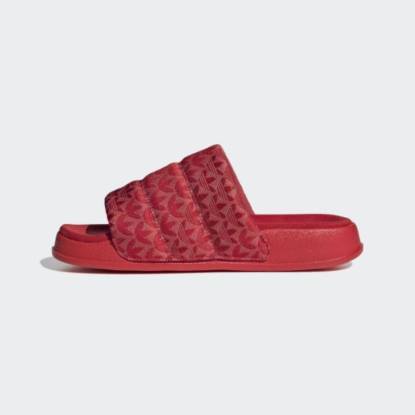 Claquettes Adidas Adilette Essential écarlate