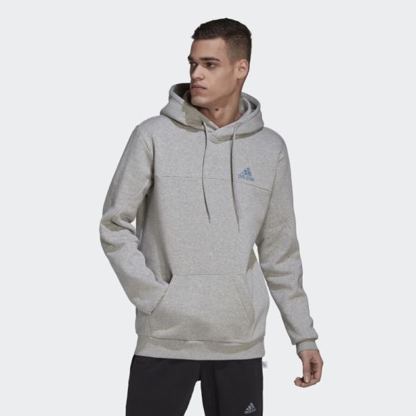 Sweat à Capuche Stadium Fleece Badge Of Sport Gris Moyen Adidas