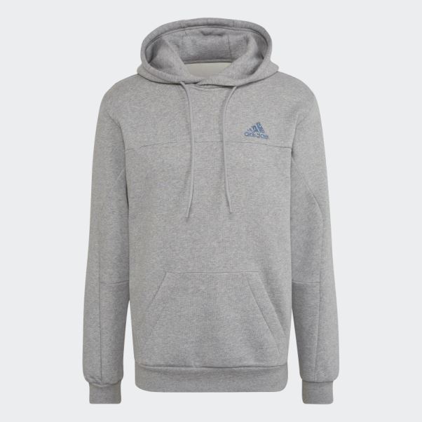 Sweat à Capuche Stadium Fleece Badge Of Sport Gris Moyen Adidas