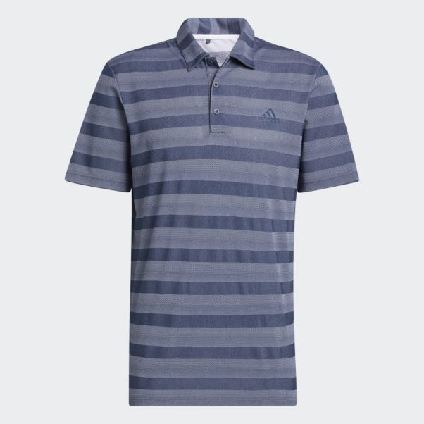 Polo à Rayures Bicolores Bleu Marine Adidas