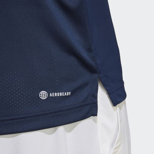 Polo De Tennis Club Bleu Marine Adidas