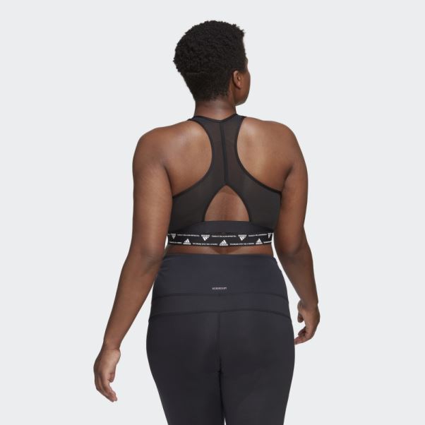 Soutien-gorge Adidas Powerreact Training Medium-support (taille Plus) Mode Noir