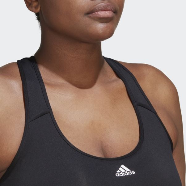 Soutien-gorge Adidas Powerreact Training Medium-support (taille Plus) Mode Noir