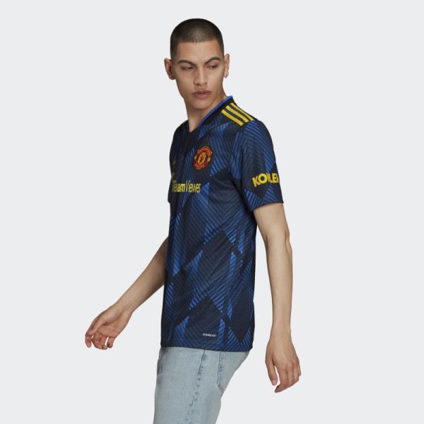 Troisième Maillot Manchester United 21/22 Adidas Lueur Bleu
