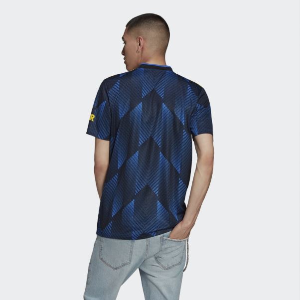 Troisième Maillot Manchester United 21/22 Adidas Lueur Bleu