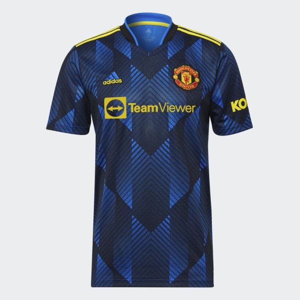 Troisième Maillot Manchester United 21/22 Adidas Lueur Bleu