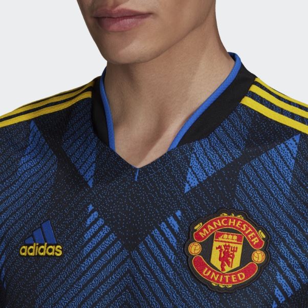 Troisième Maillot Manchester United 21/22 Adidas Lueur Bleu