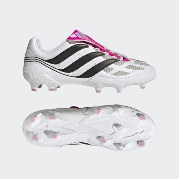 Predator Précision.1 Blanc Crampons Pour Sol Ferme Adidas
