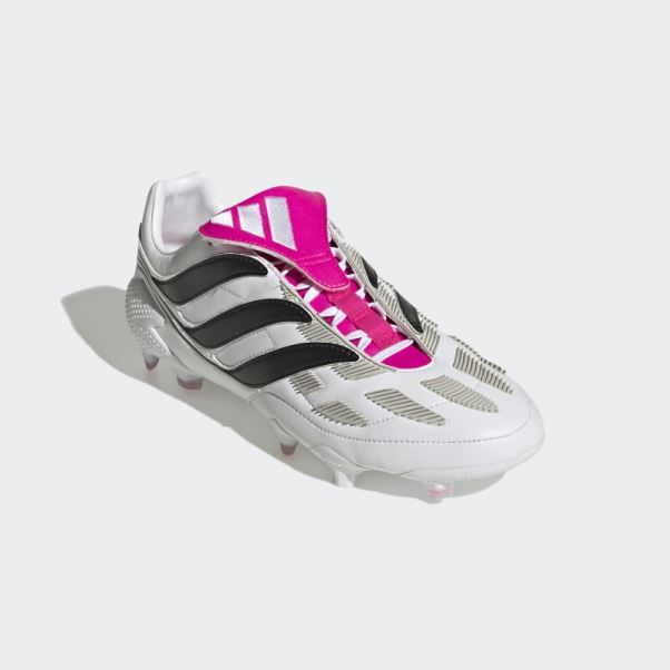 Predator Précision.1 Blanc Crampons Pour Sol Ferme Adidas
