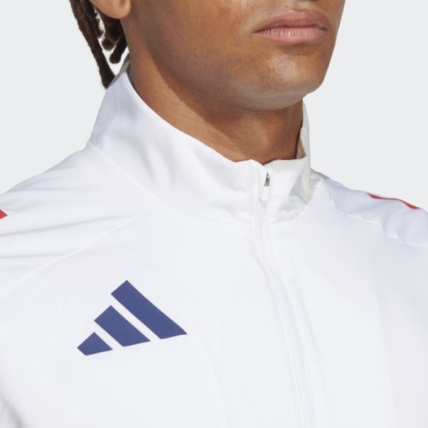 Haut De Survêtement Blanc Adidas