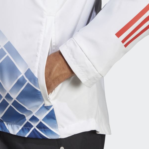 Haut De Survêtement Blanc Adidas