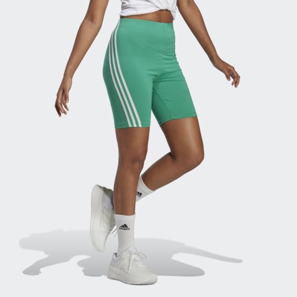 Short De Vélo à 3 Bandes Adidas Court Future Icons Vert
