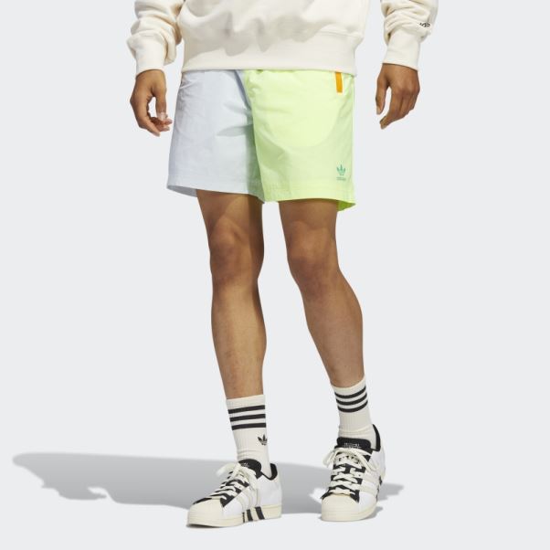 Short Tissé Bloqué Bleu Teinte Adidas
