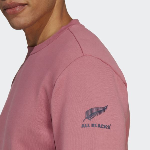 Sweat Adidas All Blacks Rugby Lifestyle Ras Du Cou Rose
