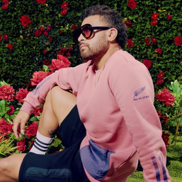 Sweat Adidas All Blacks Rugby Lifestyle Ras Du Cou Rose