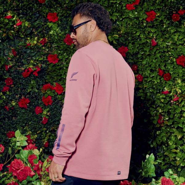 Sweat Adidas All Blacks Rugby Lifestyle Ras Du Cou Rose