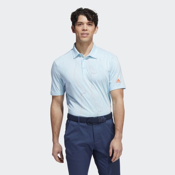 Polo Adidas Course Map Bleu Mel