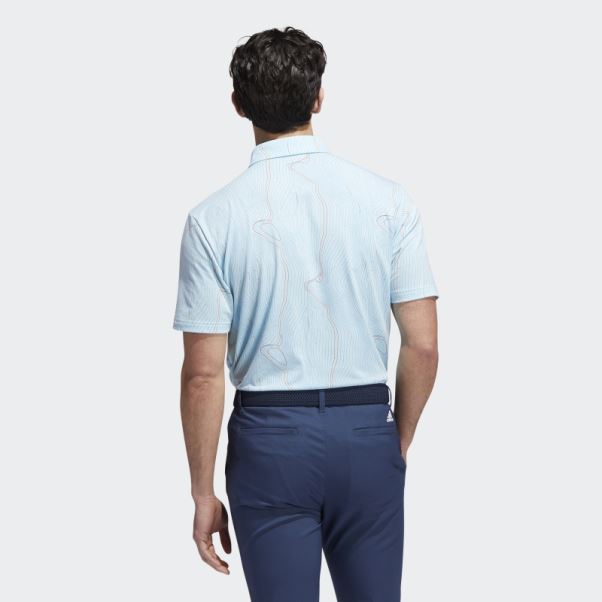 Polo Adidas Course Map Bleu Mel