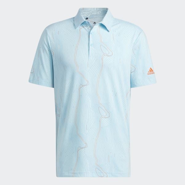 Polo Bleu Mel Course Map Adidas