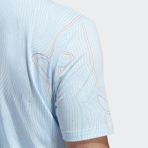 Polo Bleu Mel Course Map Adidas