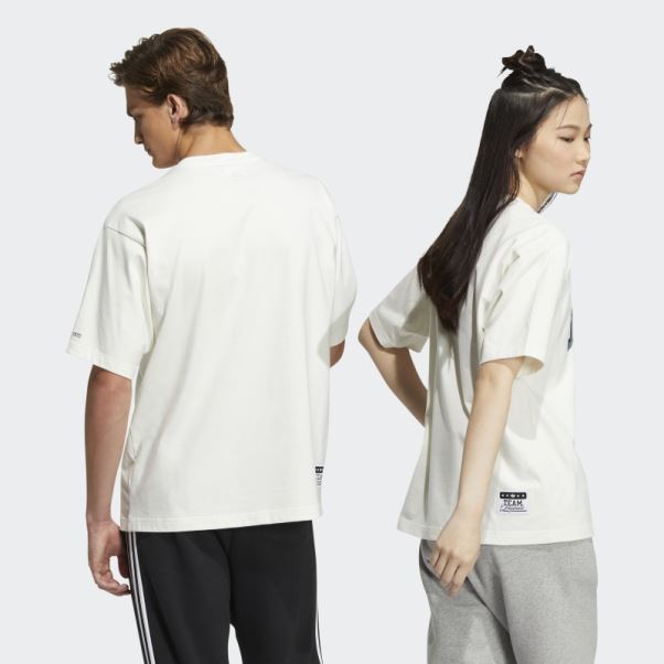 T-shirt à Slogan Adidas Modern Collegiate Blanc