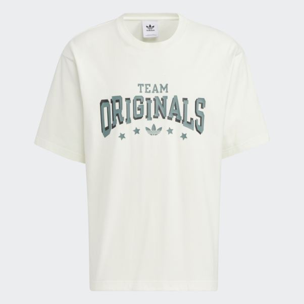 T-shirt à Slogan Adidas Modern Collegiate Blanc