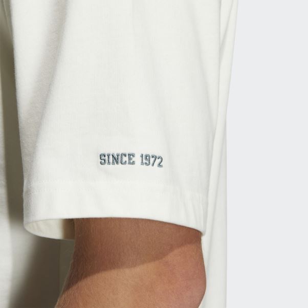 T-shirt à Slogan Adidas Modern Collegiate Blanc