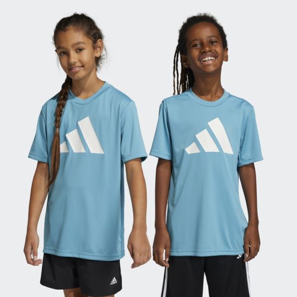Adidas Train Essentials Aeroready Logo T-shirt Coupe Classique Bleu