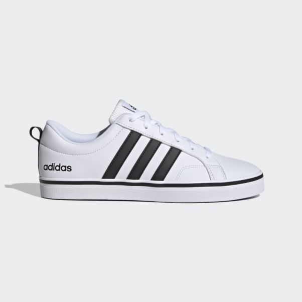 Adidas Blanc Vs Pace 2.0 3-stripes Chaussures En Nubuck Synthétique De Marque