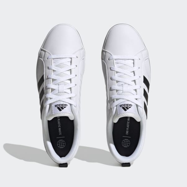 Adidas Blanc Vs Pace 2.0 3-stripes Chaussures En Nubuck Synthétique De Marque