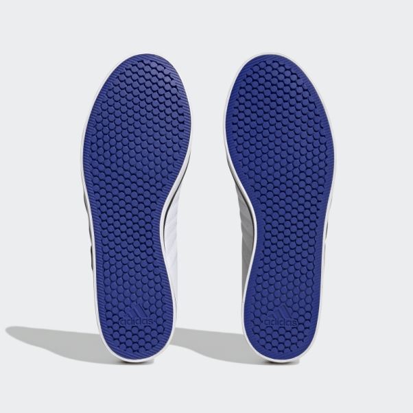 Adidas Blanc Vs Pace 2.0 3-stripes Chaussures En Nubuck Synthétique De Marque