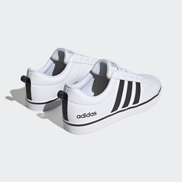 Adidas Blanc Vs Pace 2.0 3-stripes Chaussures En Nubuck Synthétique De Marque