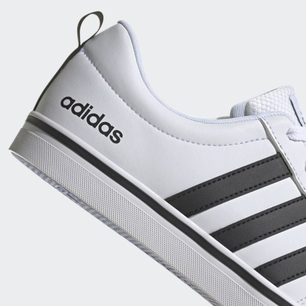 Adidas Blanc Vs Pace 2.0 3-stripes Chaussures En Nubuck Synthétique De Marque