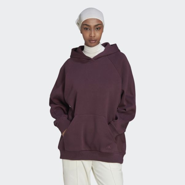 Tout Szn Polaire Copain Sweat à Capuche Bordeaux Adidas