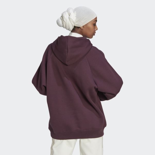 Tout Szn Polaire Copain Sweat à Capuche Bordeaux Adidas