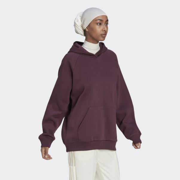 Tout Szn Polaire Copain Sweat à Capuche Bordeaux Adidas