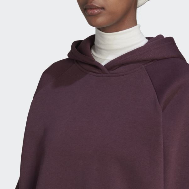 Tout Szn Polaire Copain Sweat à Capuche Bordeaux Adidas