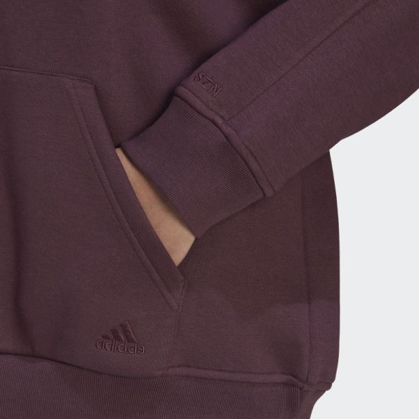 Tout Szn Polaire Copain Sweat à Capuche Bordeaux Adidas