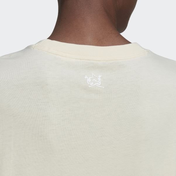 T-shirt écru Teint Thebe Magugu Regular Adidas