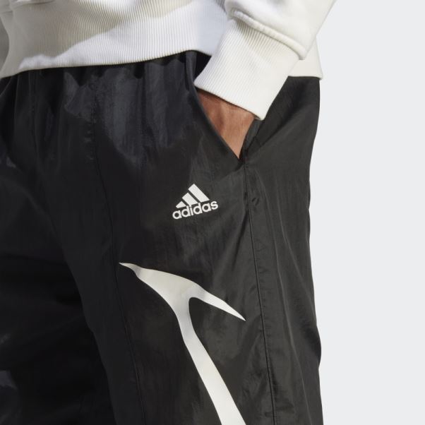 Pantalon Tissé Color Block Adidas Noir