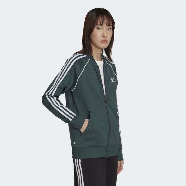 Primeblue Sst Veste De Survêtement Vert Minéral Adidas