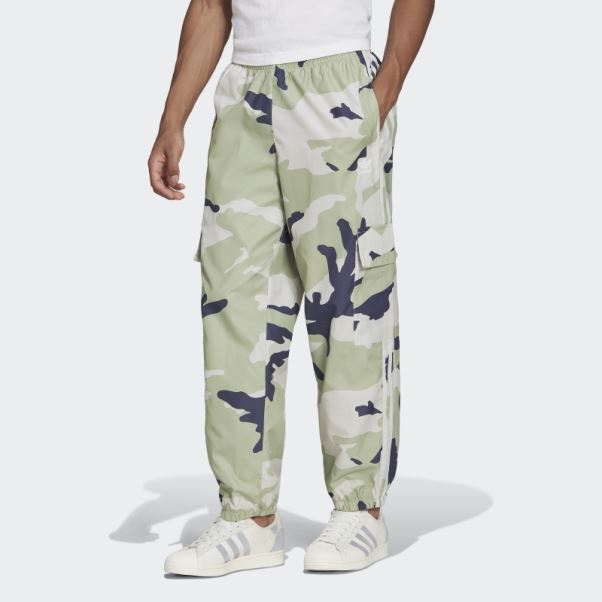 Pantalon En Nylon Camo Graphique Adidas Orbit Gris