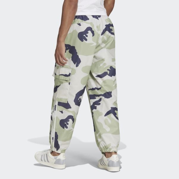 Pantalon En Nylon Camo Graphique Adidas Orbit Gris