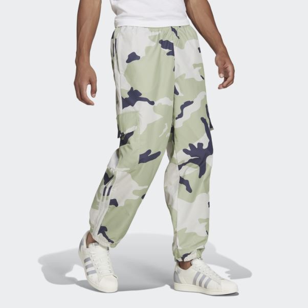 Pantalon En Nylon Camo Graphique Adidas Orbit Gris