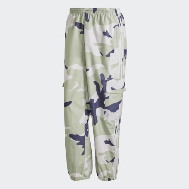 Pantalon En Nylon Camo Graphique Adidas Orbit Gris
