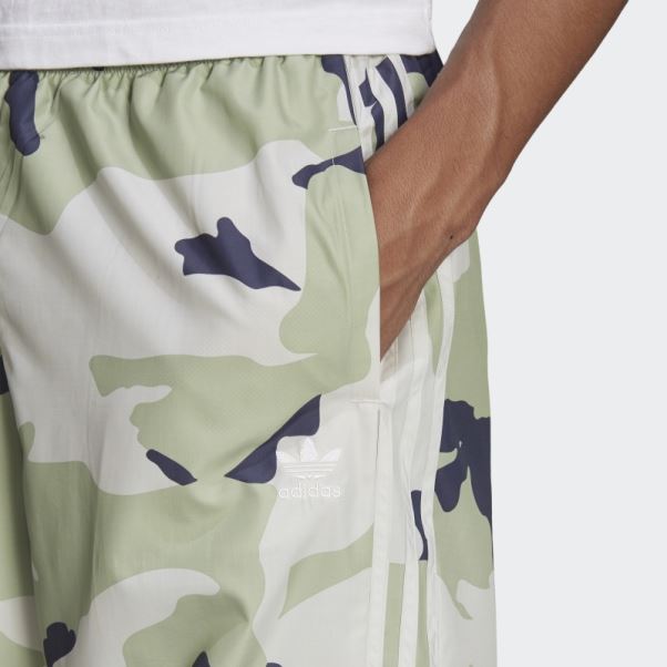 Pantalon En Nylon Camo Graphique Adidas Orbit Gris